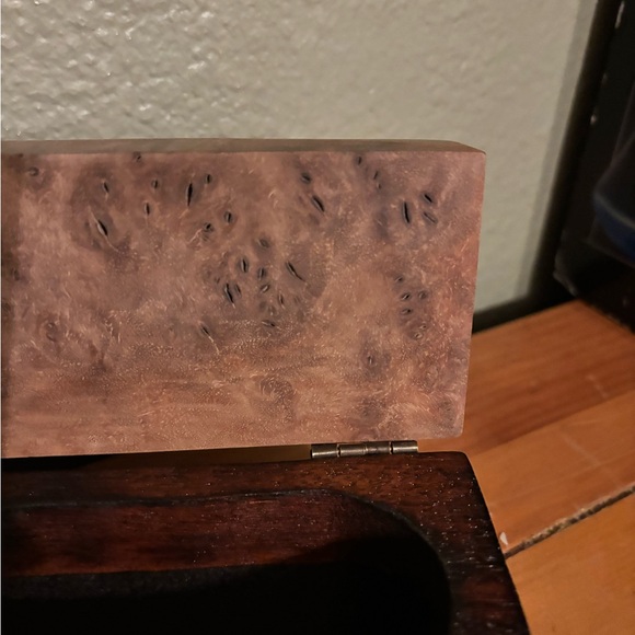 Custom Made Trinket Box Brown Mallee Burl And Australian Red Mallee Burl Wood - Picture 5 of 11